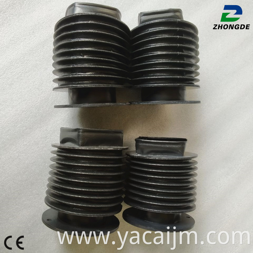 High-temperature cylinder protective screw bellows cover with zipper